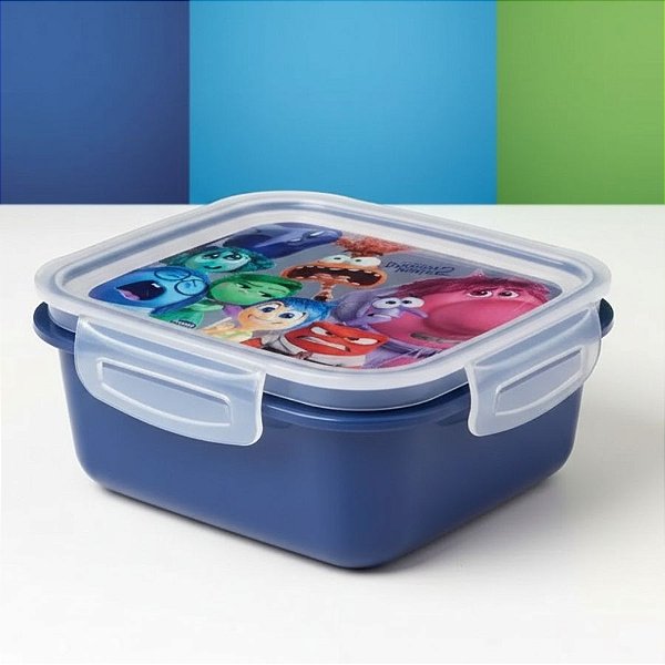 Marmita Hermética com Divisória - Divertidamente - 630ml - 1 unidade - Disney Original - Rizzo