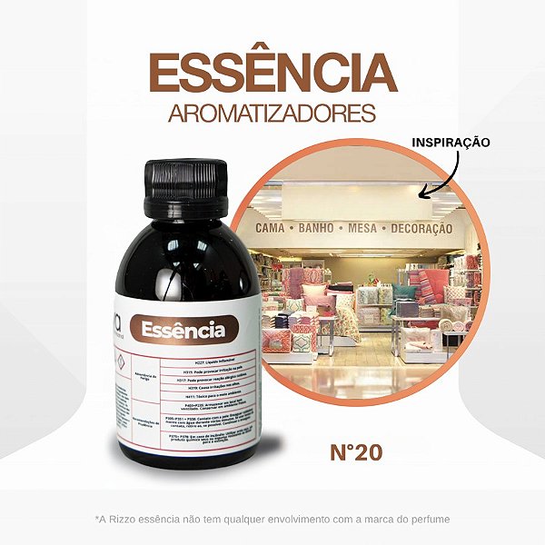 Essência Artex Concentrada para Ambientes N°20 - 100 g - 1 unidade - Rizzo