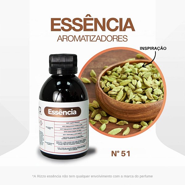 Essência Cardamomo Concentrada para Ambientes N°51 - 100 g - 1 unidade - Rizzo