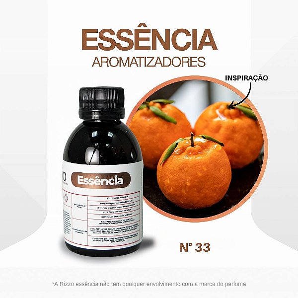 Essência Bergamota Concentrada para Ambientes N°33 - 100 g - 1 unidade - Rizzo
