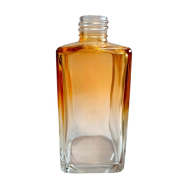 Frasco para Perfumaria de Vidro Retangular - Mel Degradê - 250ml - 1 unidade - Rizzo