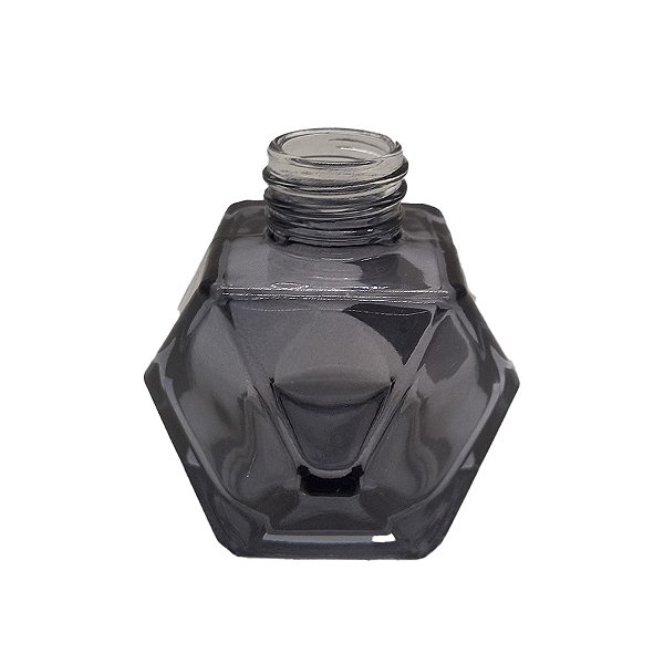 Frasco para Perfumaria de Vidro Quadrado - Viena Cinza - 100ml - 1 unidade - Rizzo