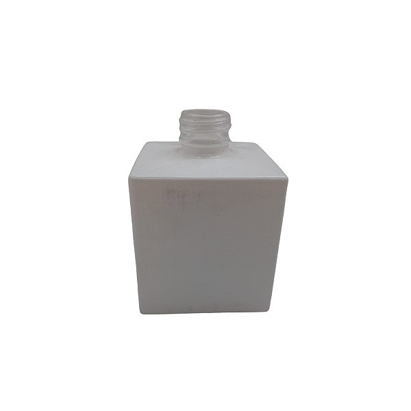 Frasco para Perfumaria de Vidro Cubo - Branco - 250ml - 1 unidade - Rizzo