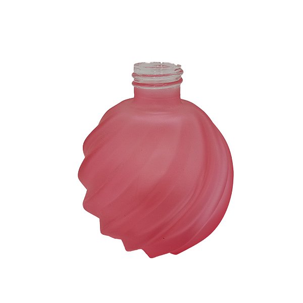 Frasco para Perfumaria de Vidro Redondo - Aspiral Ambar Rosa - 180ml - 1 unidade - Rizzo