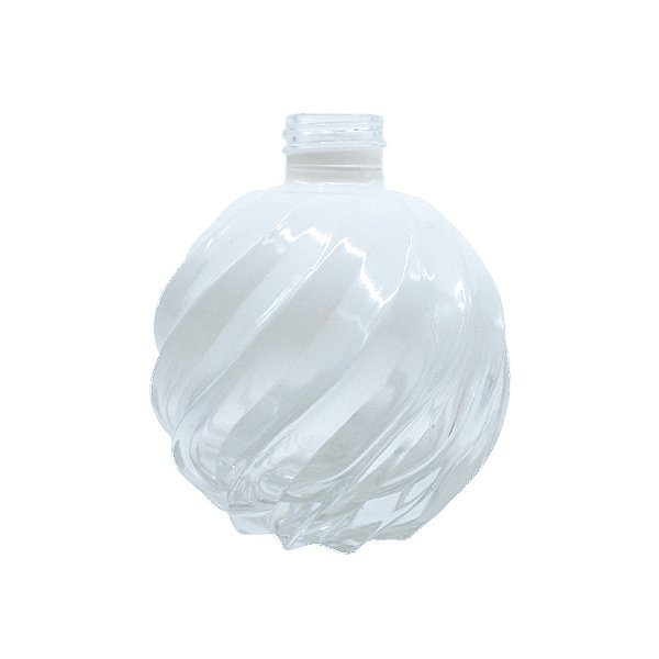 Frasco para Perfumaria de Vidro Redondo - Aspiral Branco Degradê - 180ml - 1 unidade - Rizzo