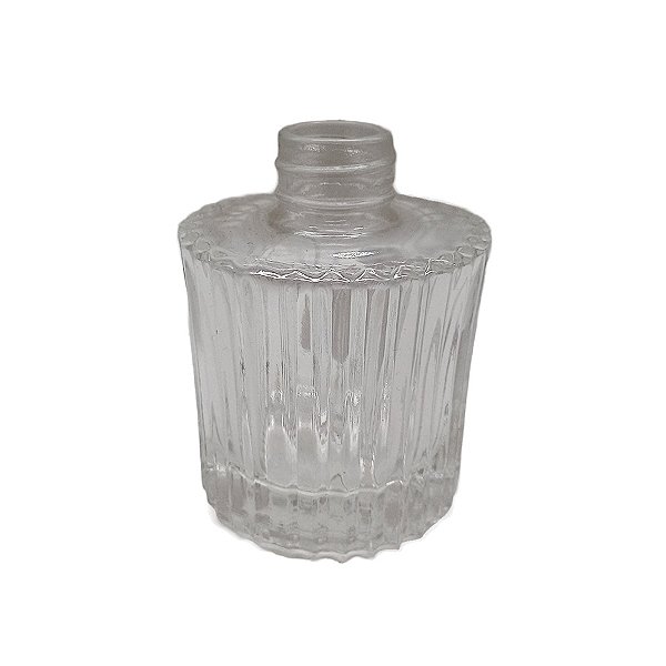 Frasco para Perfumaria de Vidro Redondo - Napoli Transparente - 120ml - 1 unidade - Rizzo