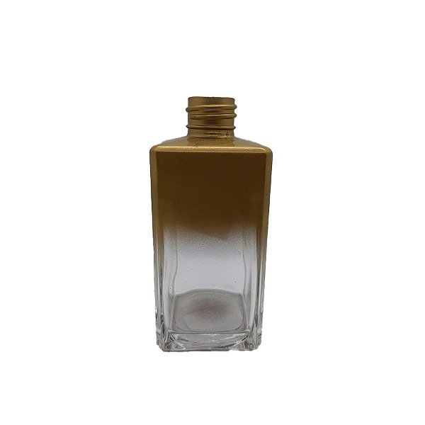 Frasco para Perfumaria de Vidro Quadrado - Square Ouro Degrade - 250ml - 1 unidade - Rizzo