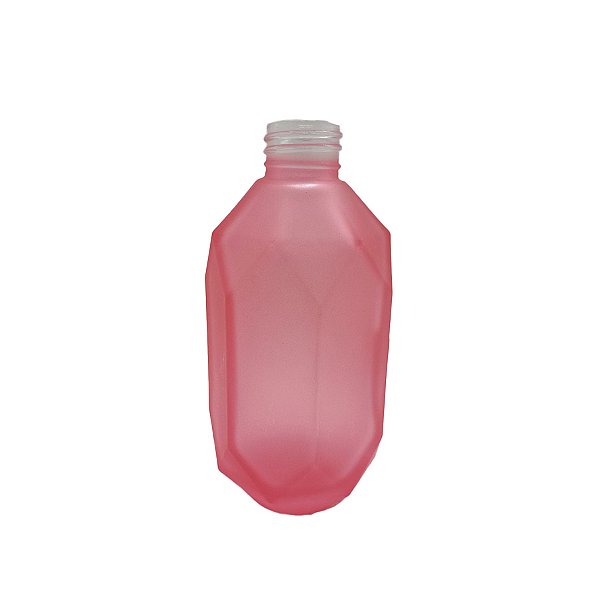 Frasco para Perfumaria de Vidro Heptagonal - Porto Rosa Fosco - 230ml - 1 unidade - Rizzo