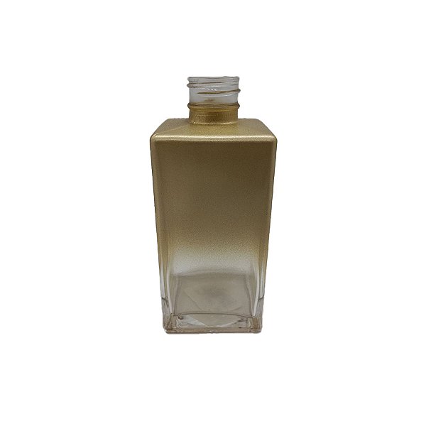 Frasco para Perfumaria de Vidro Quadrado - Square Ouro - 250ml - 1 unidade - Rizzo