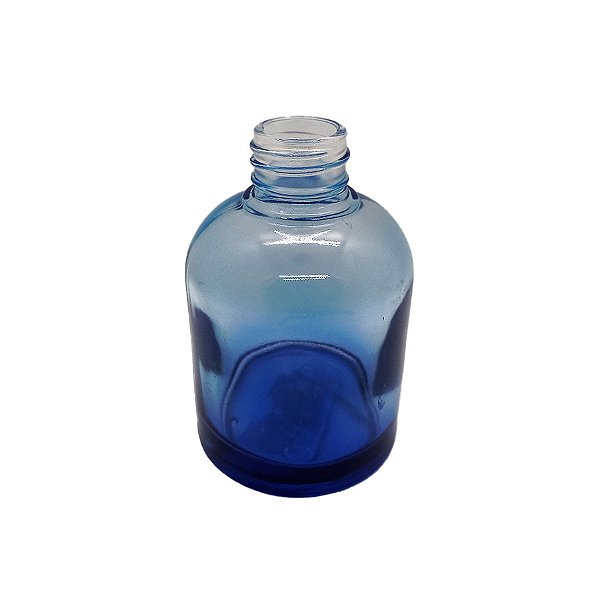 Frasco para Perfumaria de Vidro Redondo - York Azul/Degradê - 170ml - 1 unidade - Rizzo