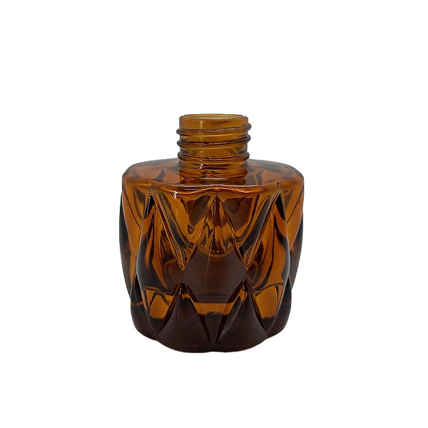 Frasco para Perfumaria de Vidro Oval - Zaragoza Âmbar - 50ml - 1 unidade - Rizzo