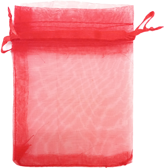 Saquinho de Organza - Vermelho - 10 unidades - Rizzo