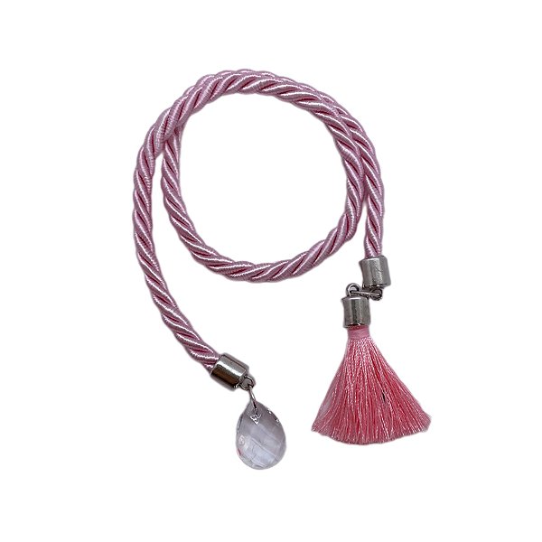Cordão Decorativo - Rosa Pompom - 32cm - 1 unidade - Rizzo