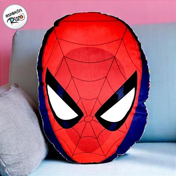 Almofada Formato Homem Aranha Web Head - 28x35cm - 1 unidade - Disney Original - Rizzo