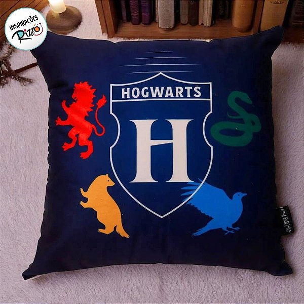 Almofada Harry Potter Casas - 40cm - 1 unidade - Zona Criativa - Rizzo