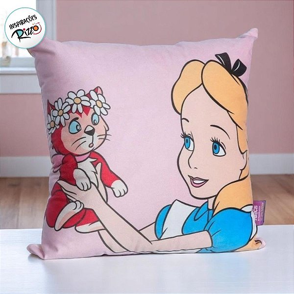 Almofada Alice no País das Maravilhas - 40cm - 1 unidade - Disney Original - Rizzo