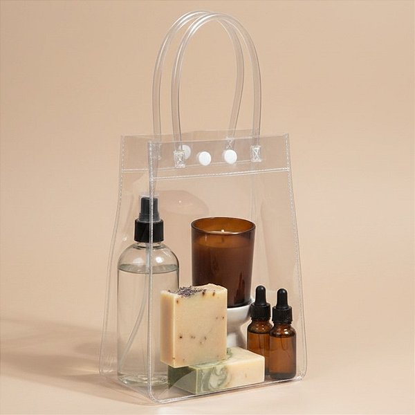 Sacola Transparente Botão - 30x20x10cm - 1 unidade - Rizzo