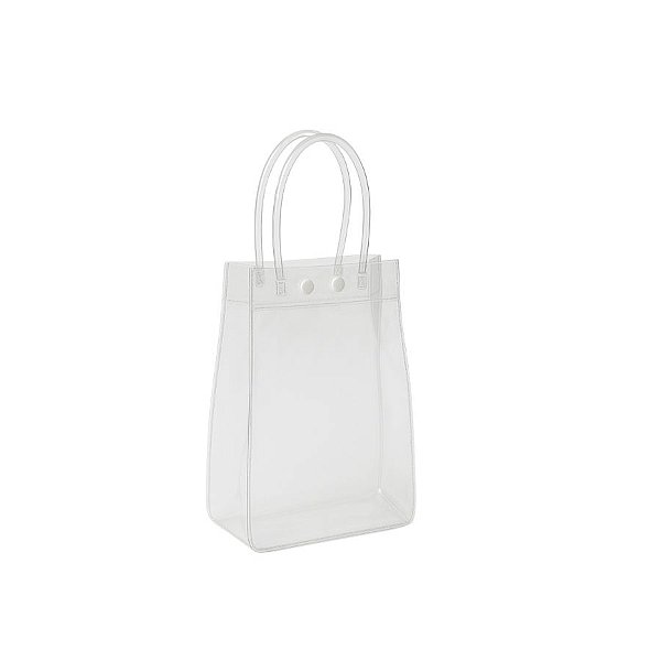 Sacola Transparente Botão - 20x7x25cm - 12 unidades - Rizzo