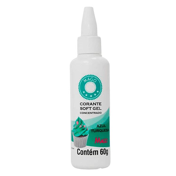 Corante SoftGel Azul Turquesa 60g Mago