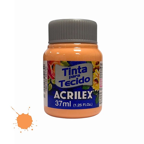 Tinta Para Tecido 37ml - Pêssego - 1 unidade - Acrilex - Rizzo