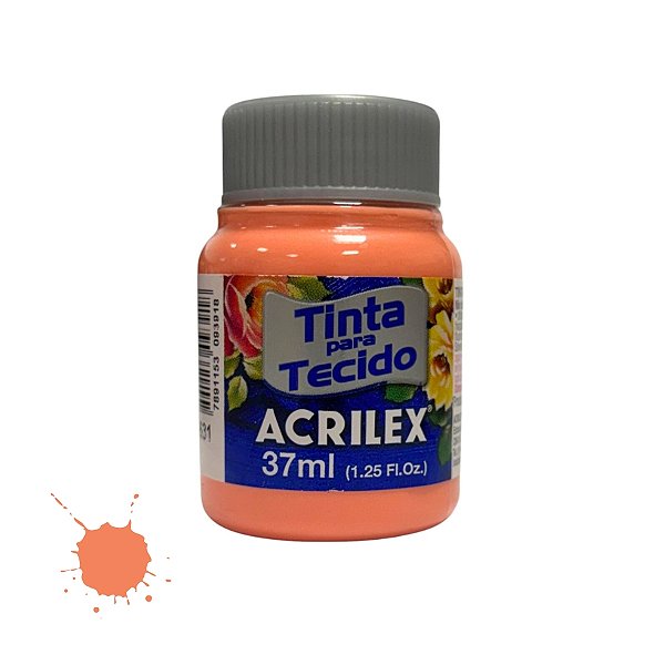 Tinta Para Tecido 37ml - Papaya - 1 unidade - Acrilex - Rizzo