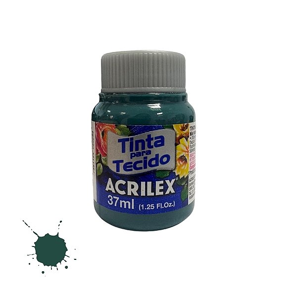 Tinta Para Tecido 37ml - Cinza Onix - 1 unidade - Acrilex - Rizzo
