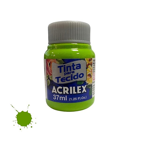 Tinta Para Tecido 37ml - Verde Maçã - 1 unidade - Acrilex - Rizzo