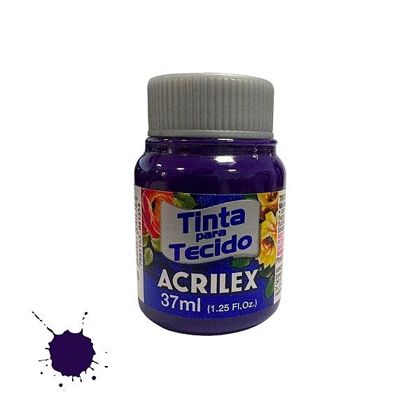 Tinta Para Tecido 37ml - Violeta - 1 unidade - Acrilex - Rizzo