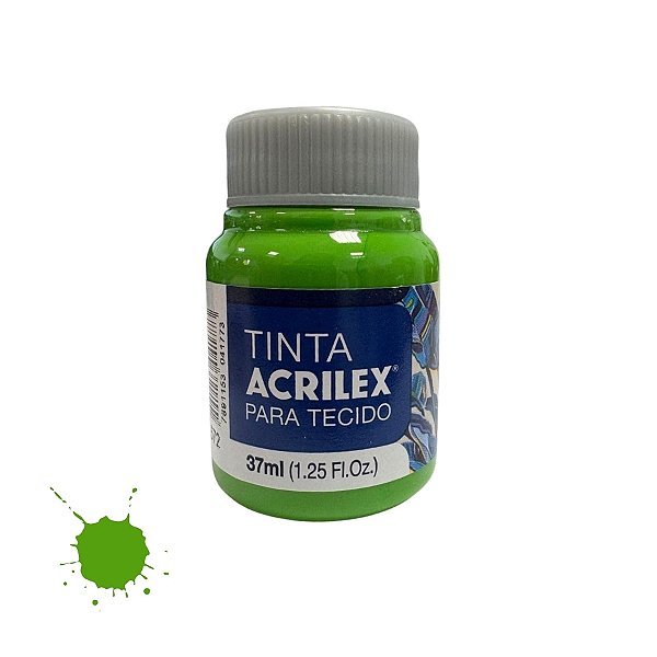 Tinta Para Tecido 37ml - Verde Abacate - 1 unidade - Acrilex - Rizzo