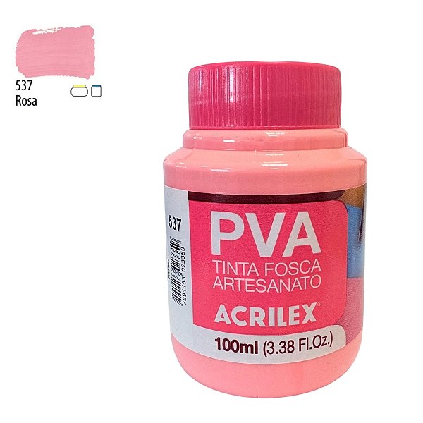 Tinta Fosca Artesanato PVA 100ml - Rosa - 1 unidade - Acrilex - Rizzo