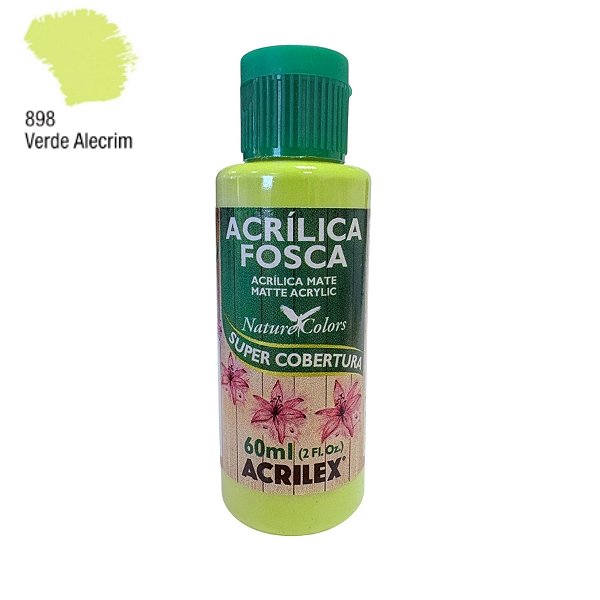 Tinta Acrílica Fosca 60ml - Verde Alecrim - 1 unidade - Acrilex - Rizzo