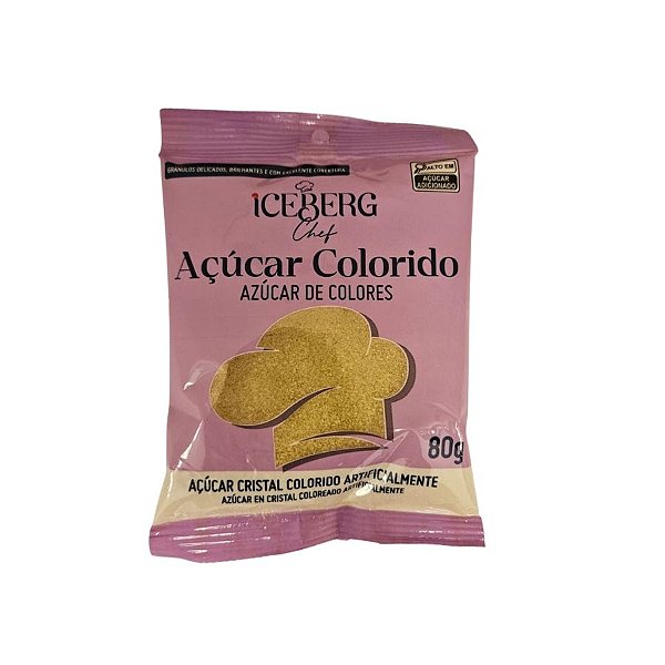 Açúcar Cristal Dourado - 80g - 1 unidade - Iceberg - Rizzo