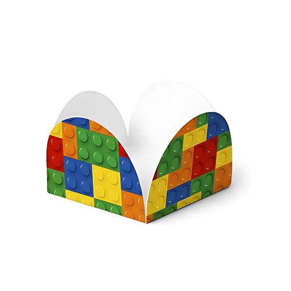 Forminha Para Doces 4 Pétalas - Bloco De Montar - 3,3x2,5cm  - 50 unidades - Nc Toys - Rizzo