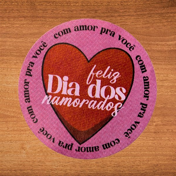 Adesivo "Feliz Dia Dos Namorados" - 4x4cm - 30 unidades - Stickr - Rizzo