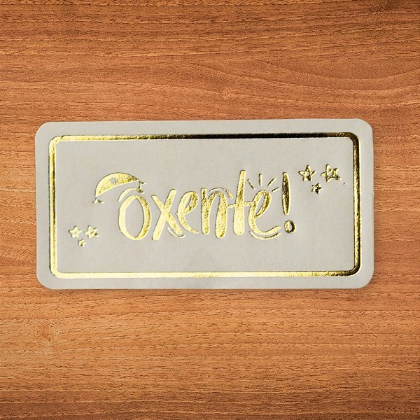 Adesivo Festa Junina "Oxente" - Ref.2221 - Hot Stamping - 4x2cm - 50 unidades - Stickr - Rizzo