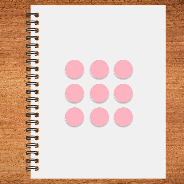 Adesivo Pontinho Rosa Claro - 1,5x1,5cm - 100 unidades - Stickr - Rizzo