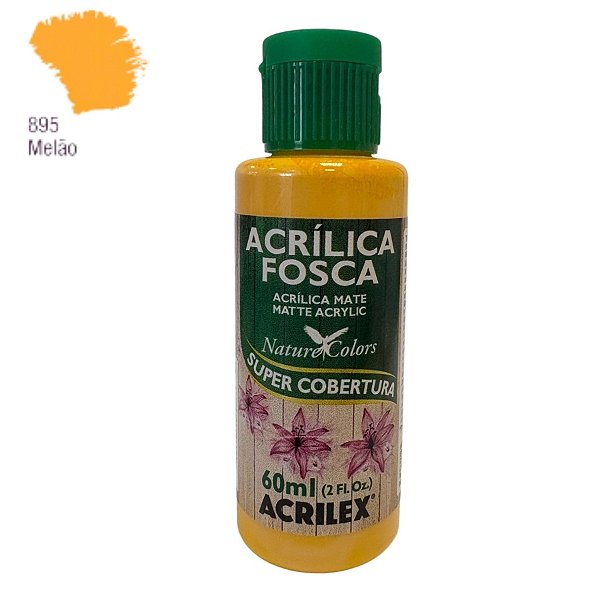 Tinta Acrílica Fosca 60ml - Melão - 1 unidade - Acrilex - Rizzo
