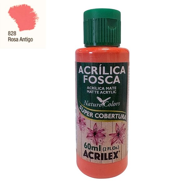 Tinta Acrílica Fosca 60ml - Rosa Antigo - 1 unidade - Acrilex - Rizzo