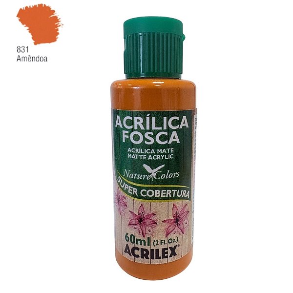 Tinta Acrílica Fosca 60ml - Amêndoa - 1 unidade - Acrilex - Rizzo