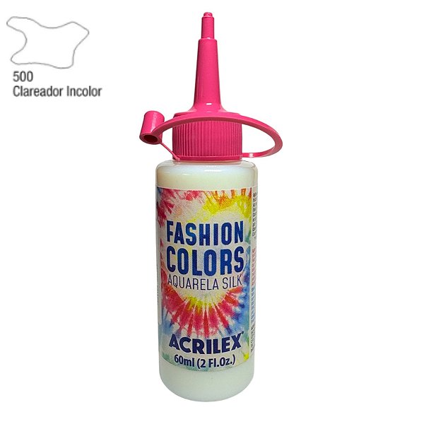 Tinta Aquarela Para Tecido 60ml - Incolor Clareador - 1 unidade - Acrilex - Rizzo