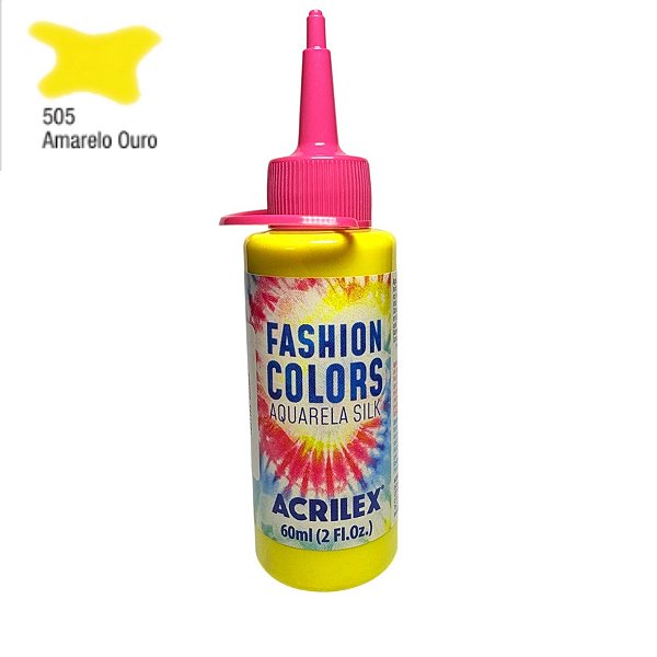 Tinta Aquarela Para Tecido 60ml - Amarelo Ouro - 1 unidade - Acrilex - Rizzo