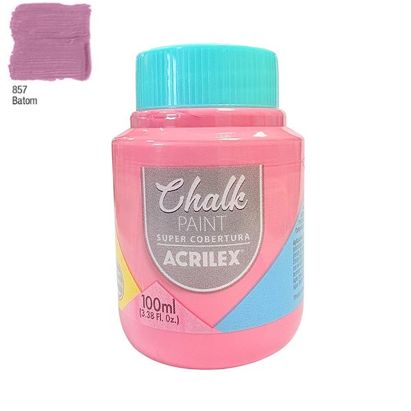Tinta Chalk Paint 100ml - Batom - 1 unidade - Acrilex - Rizzo