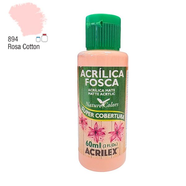Tinta Acrílica Fosca 60ml - Rosa Cotton - 1 unidade - Acrilex - Rizzo