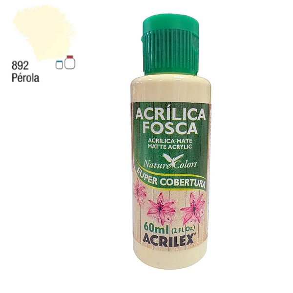 Tinta Acrílica Fosca 60ml - Pérola - 1 unidade - Acrilex - Rizzo