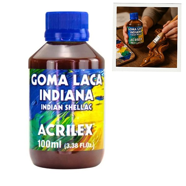 Goma Laca Indiana 100ml - 1 unidade - Acrilex - Rizzo