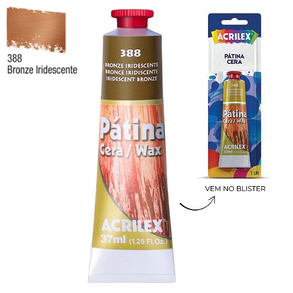 Pátina Cera 37ml - Bronze Iridescente - 1 unidade - Acrilex - Rizzo
