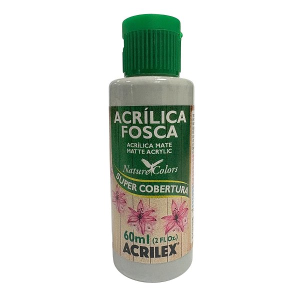 Tinta Acrílica Fosca 60ml - Cinza - 1 unidade - Acrilex - Rizzo