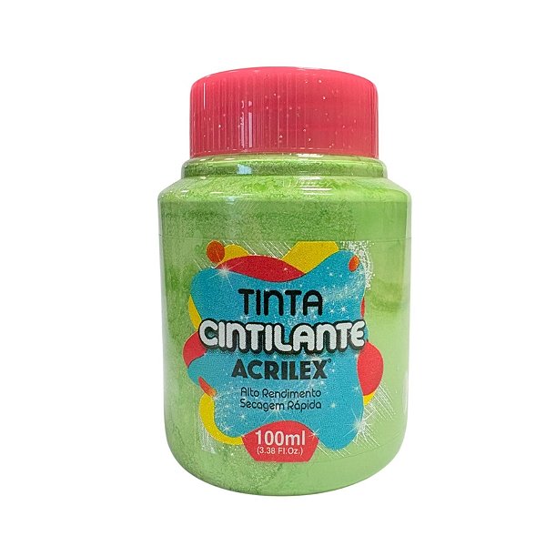 Tinta Cintilante Artesanato 100ml - Chá Verde - 1 unidade - Acrilex - Rizzo