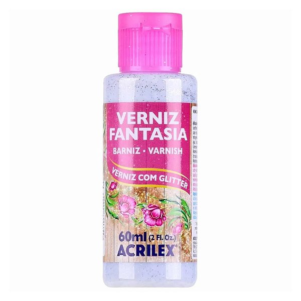 Verniz Fantasia 60ml - Prata - 1 unidade - Acrilex - Rizzo