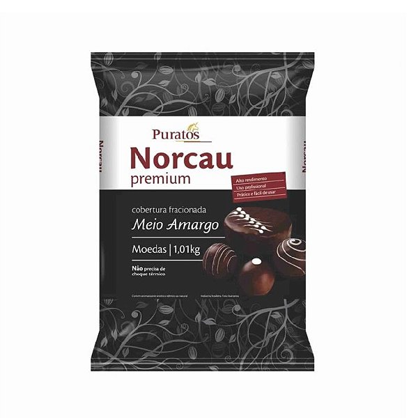 Cobertura Norcau Chocolate Meio Amargo - Gotas - 1,01kg - 1 unidade - Puratos  - Rizzo